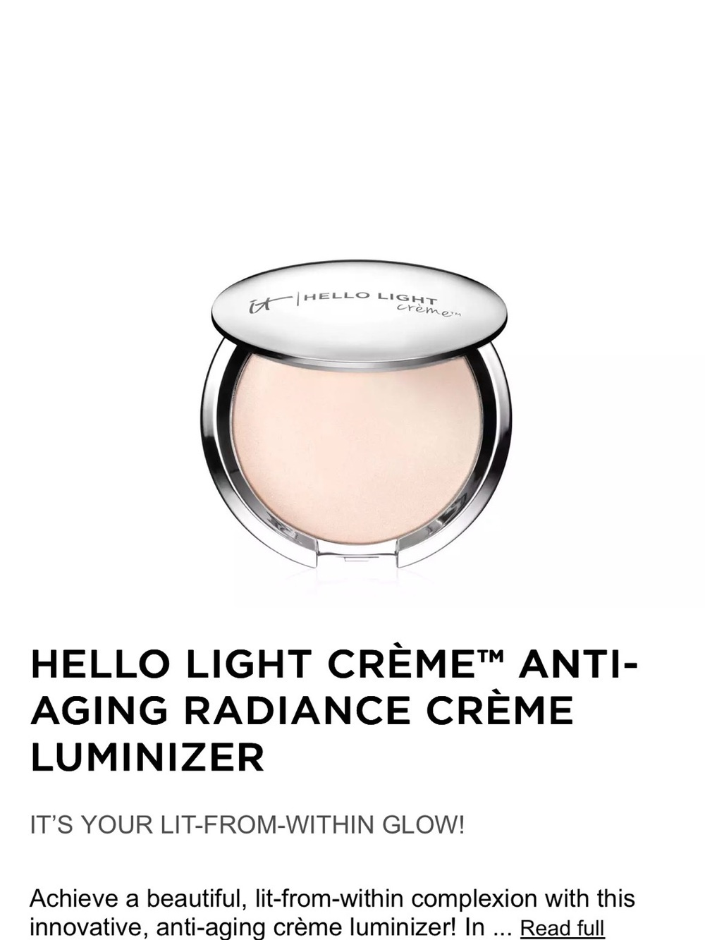 it cosmetics Hello Light Crème Highlighter - Radiance